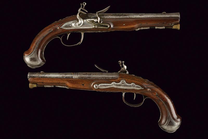 A pair of flintlock pistols