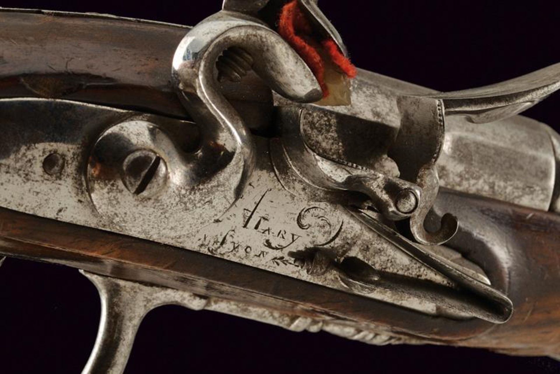 A pair of travel flintlock pistols signed Alary - Bild 3 aus 4