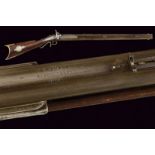 A rare over and under barreled turnover percussion target rifle