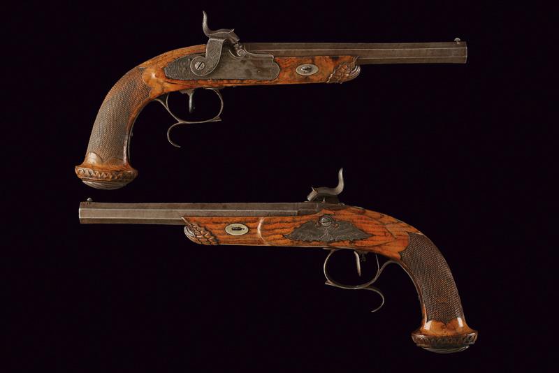 A pair of percussion pistols