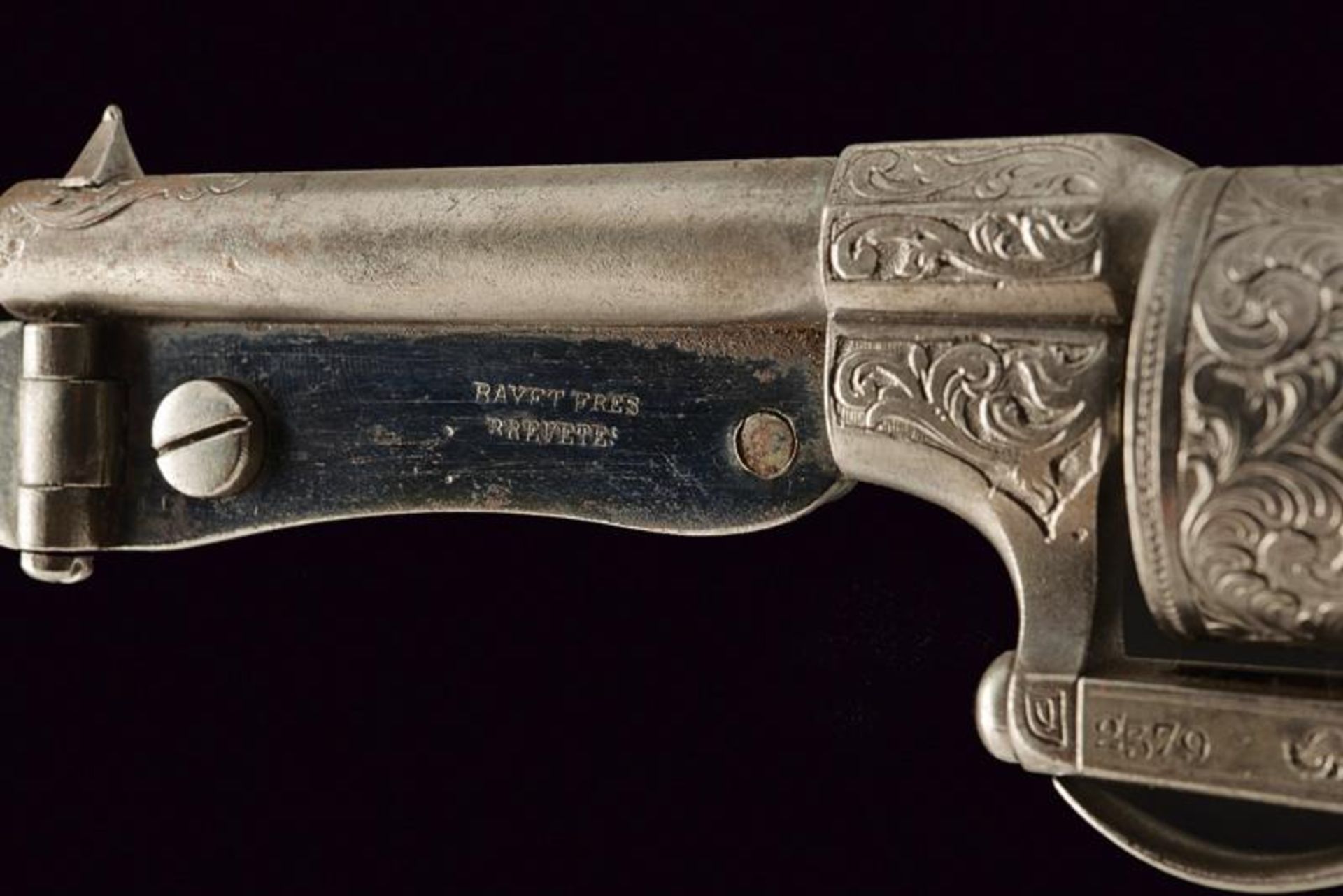 A pinfire revolver with folding knife by Bayet Freres - Bild 3 aus 5