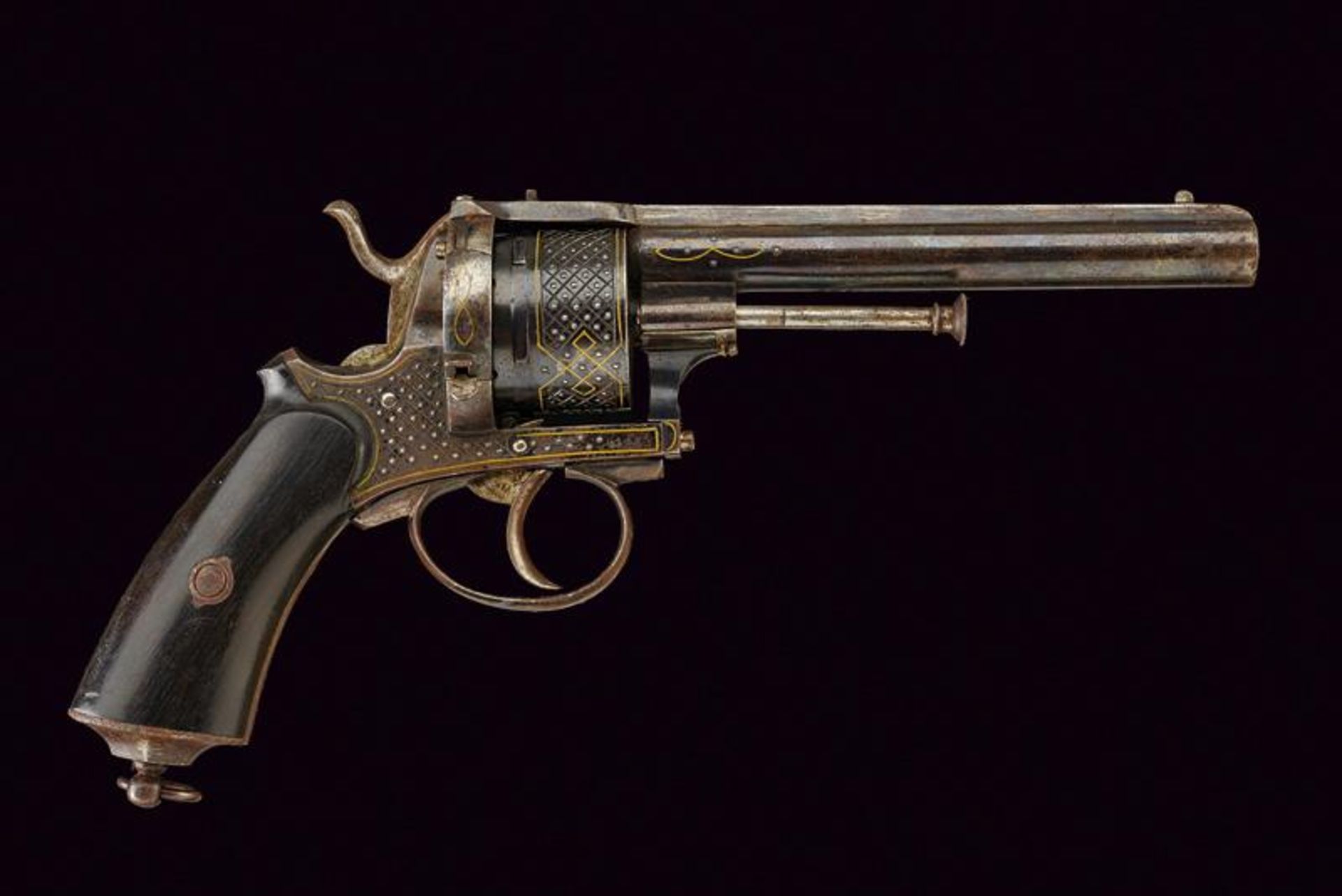 A fine pin fire revolver