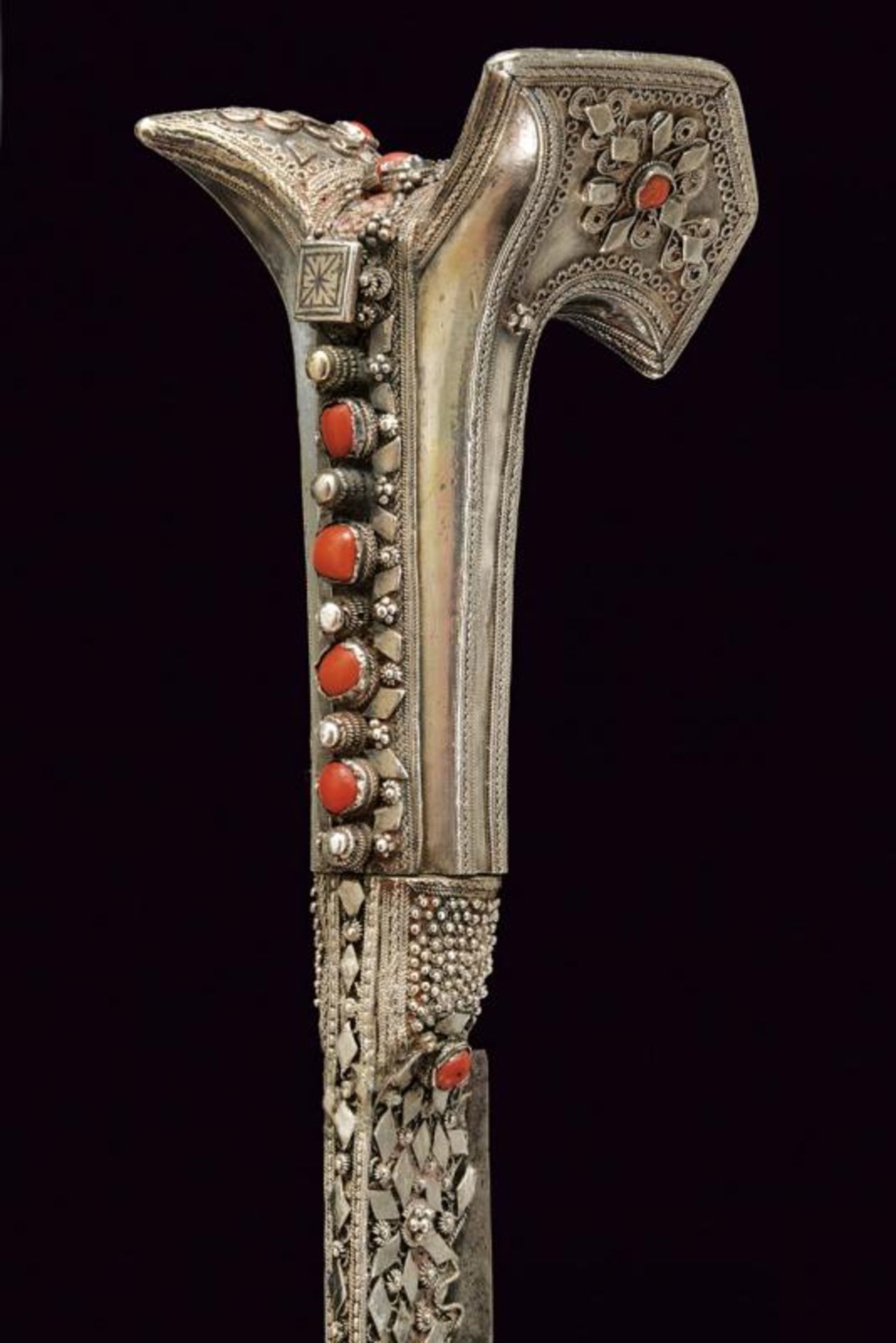 An exceptional silver mounted yatagan - Image 6 of 11