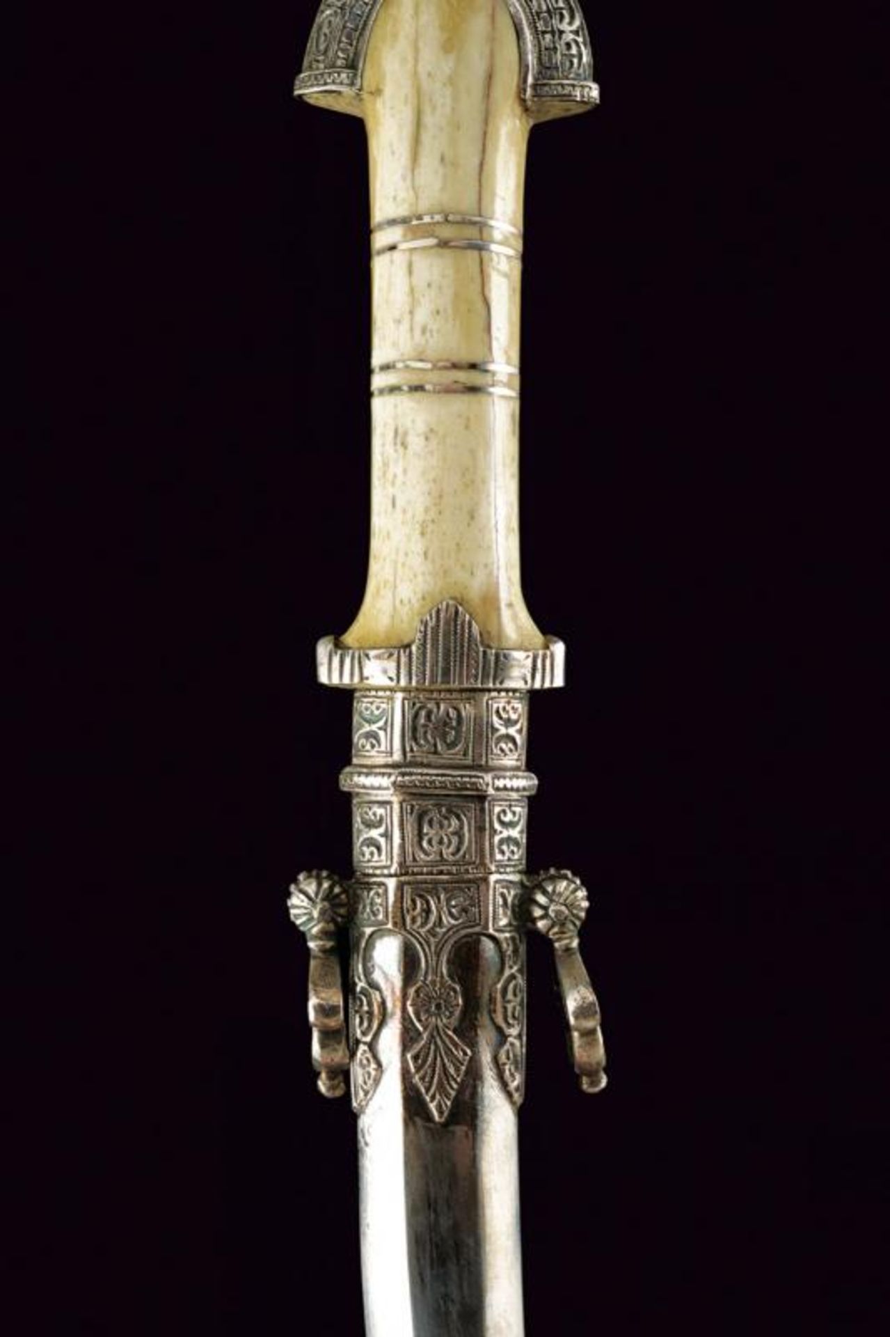 A silver and gold mounted Koummiya - Image 3 of 7