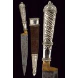 A silver mounted knife