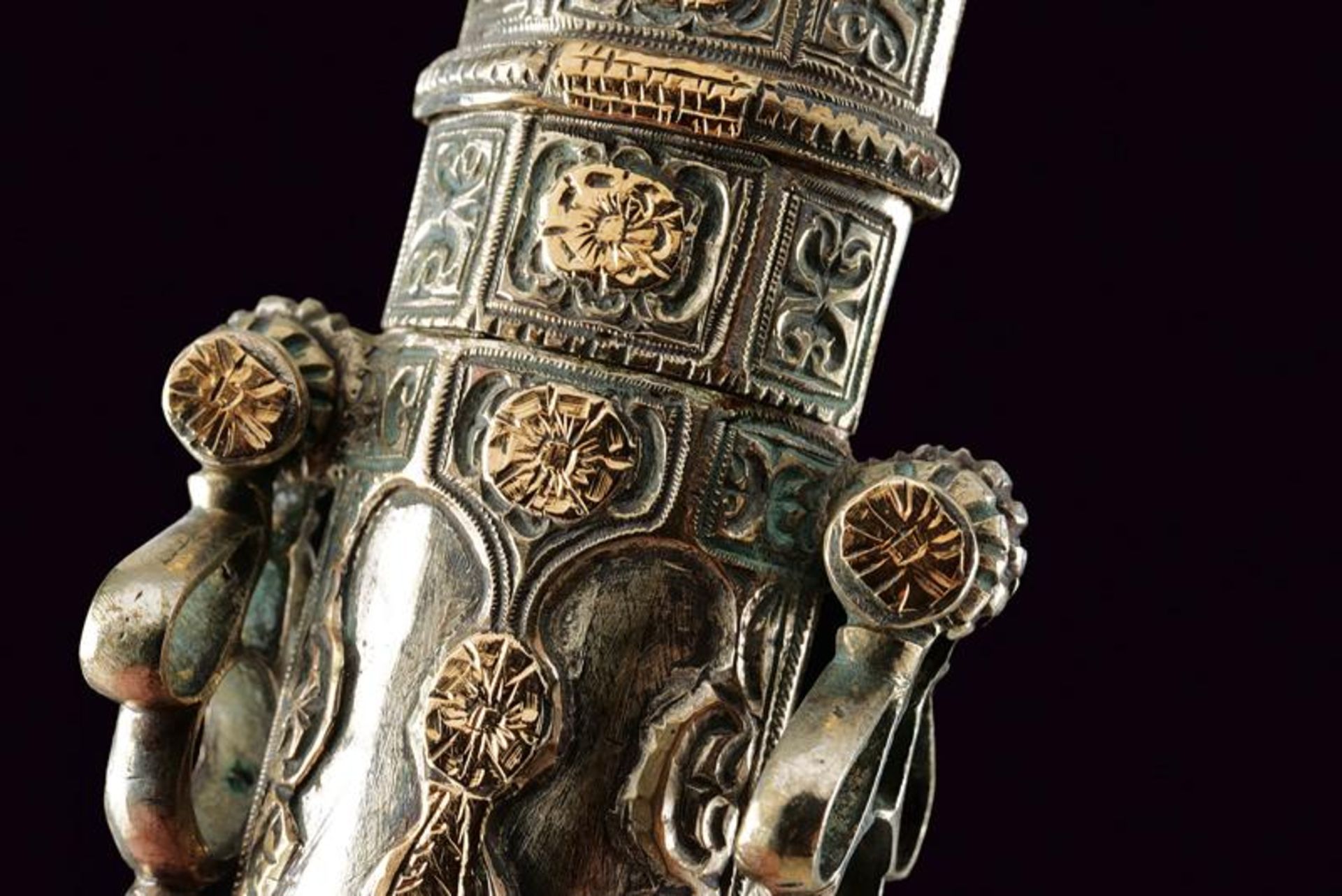 A silver and gold mounted Koummiya - Image 5 of 7