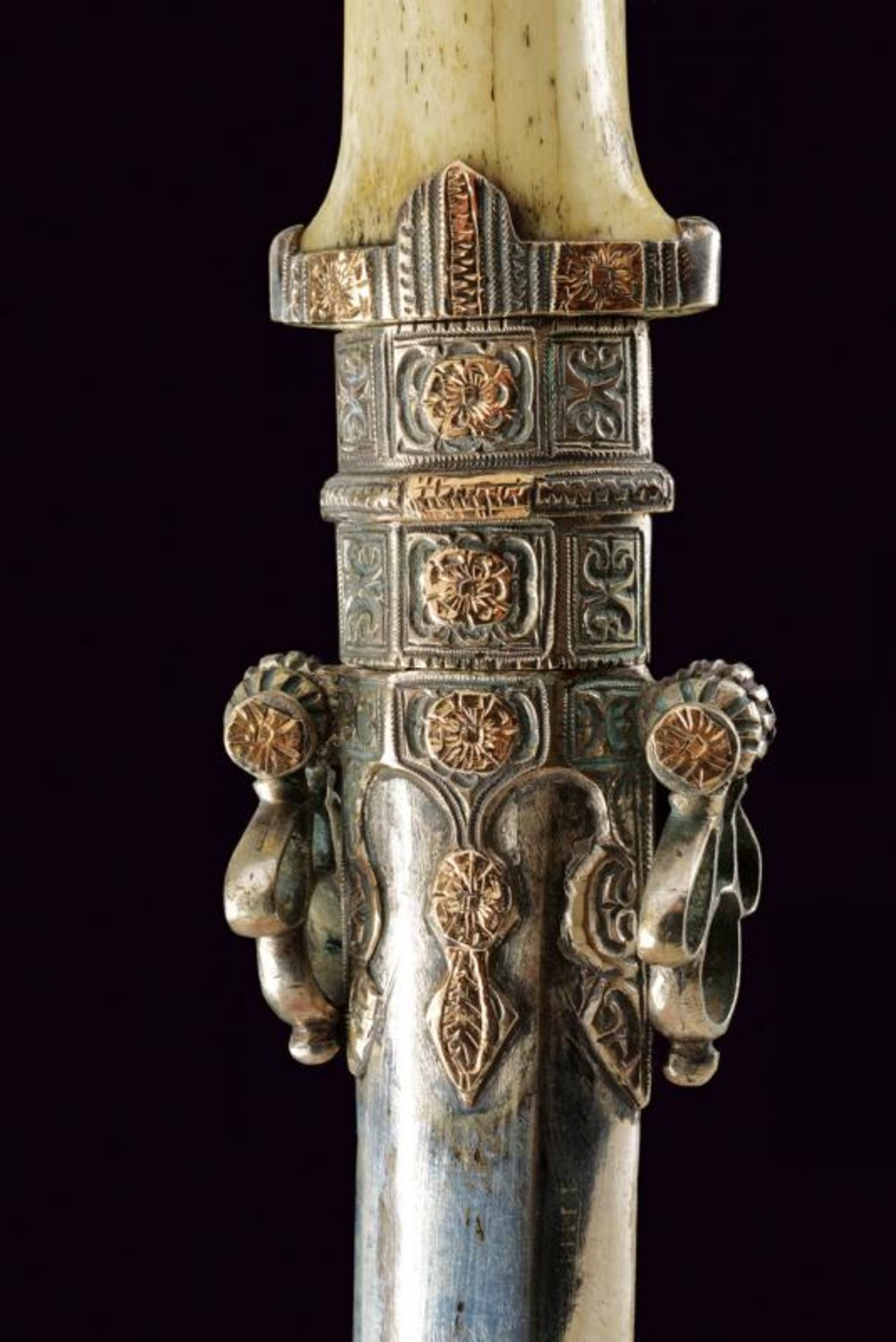 A silver and gold mounted Koummiya - Image 2 of 7