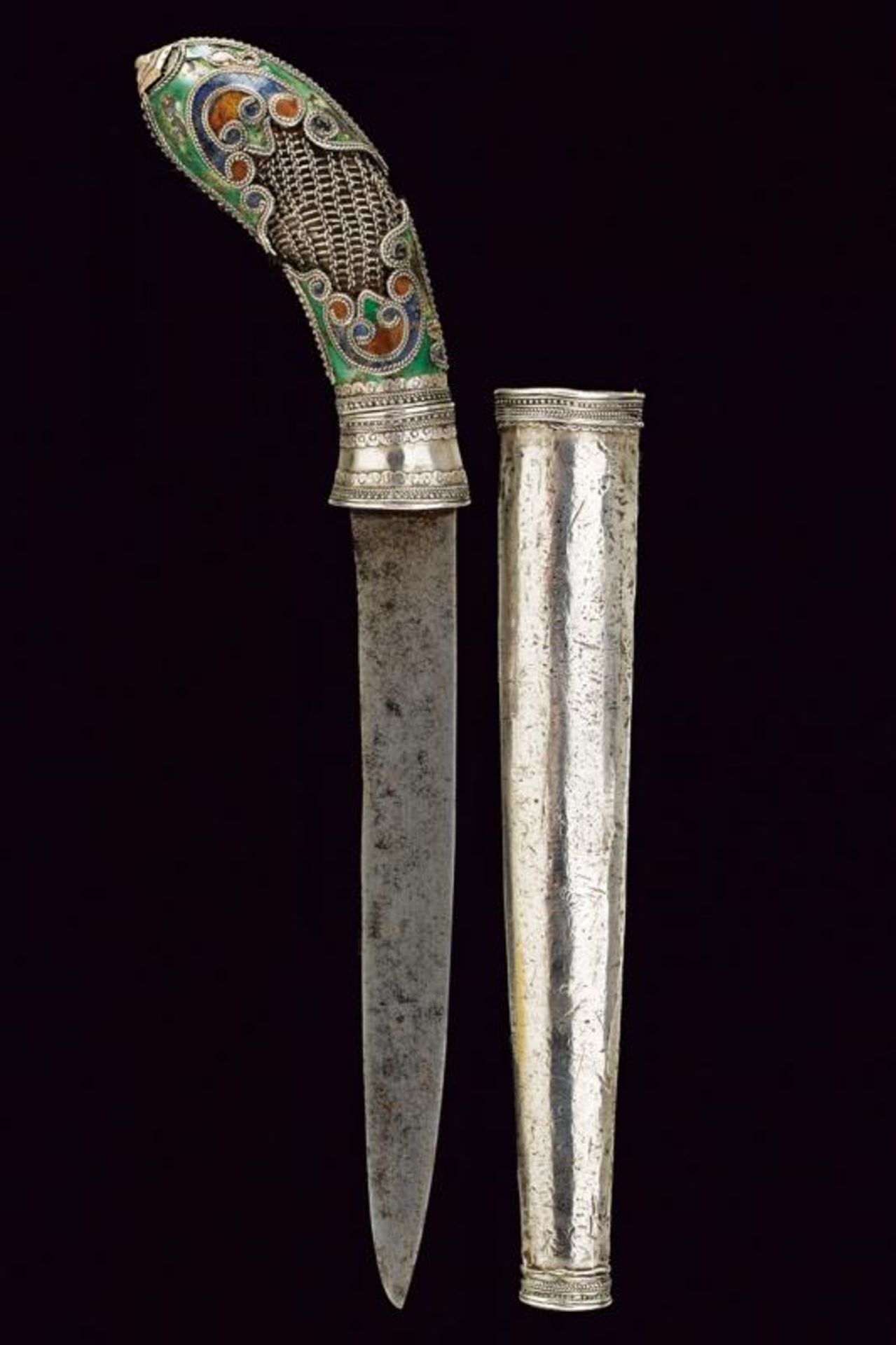 A silver decorated knife - Bild 4 aus 4