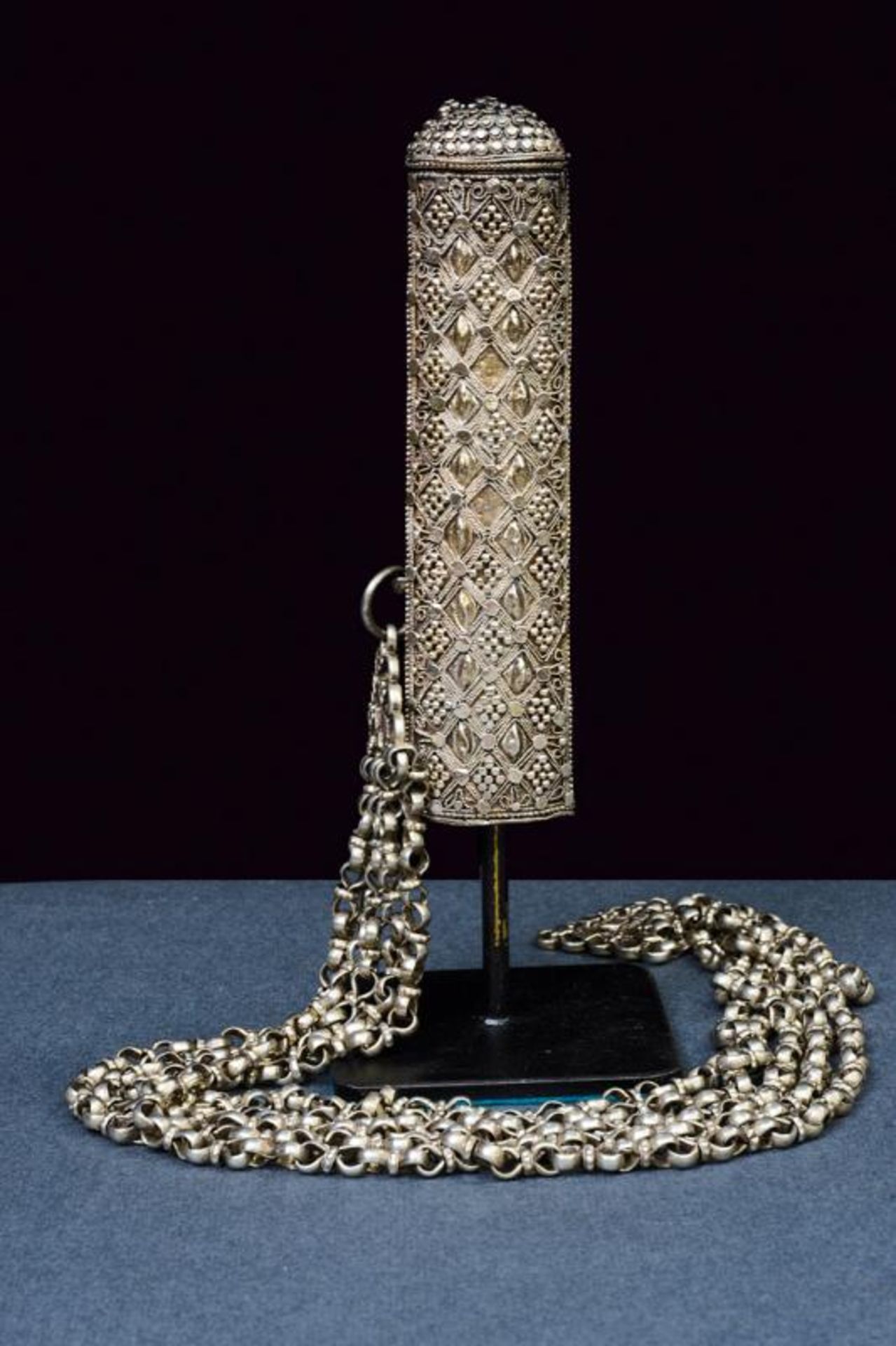 A silver scabbard