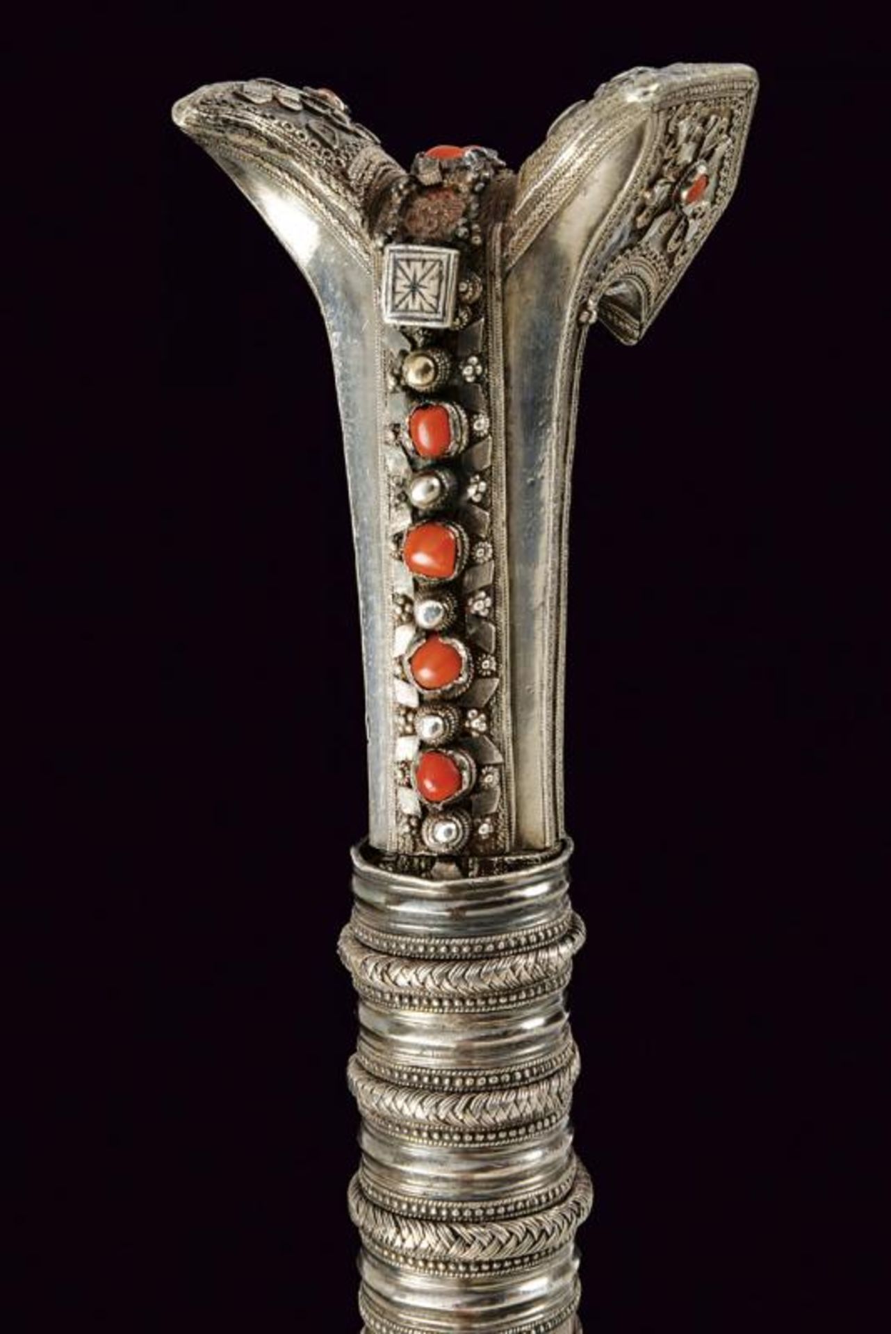 An exceptional silver mounted yatagan - Image 9 of 11