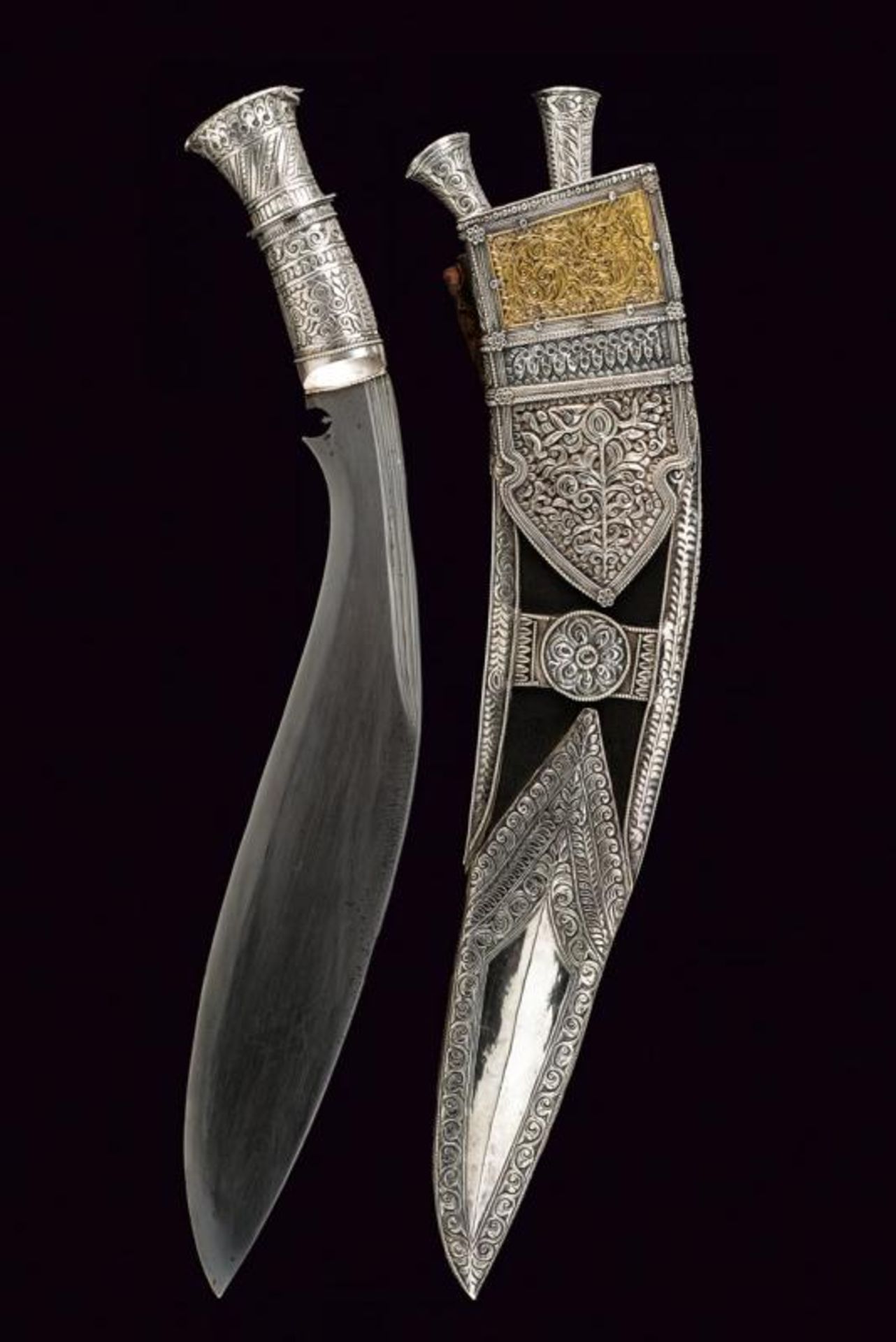 An exceptional silver mounted kukri - Bild 13 aus 13