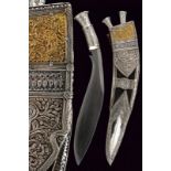 An exceptional silver mounted kukri