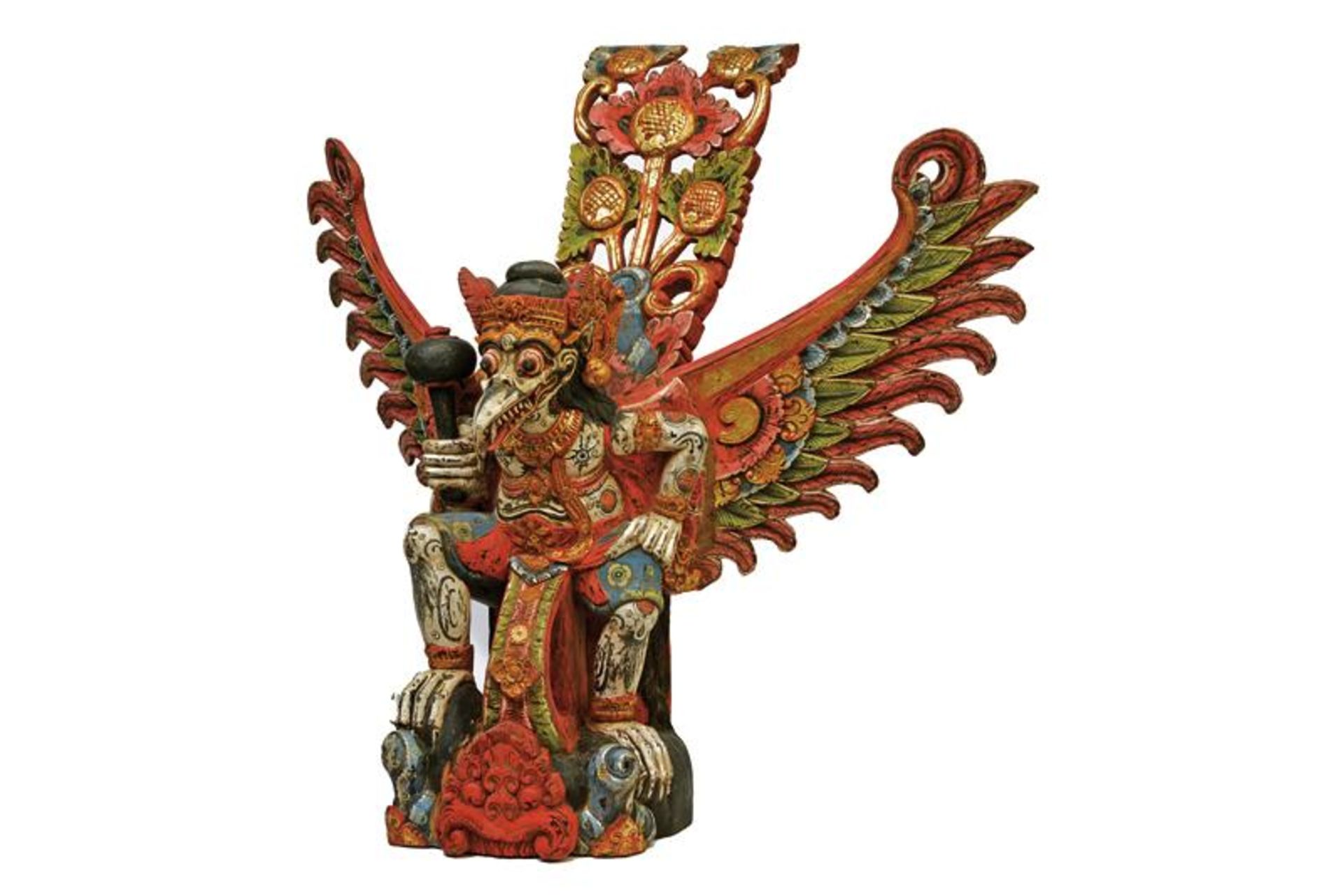 A kris stand depicting Garuda - Image 9 of 9