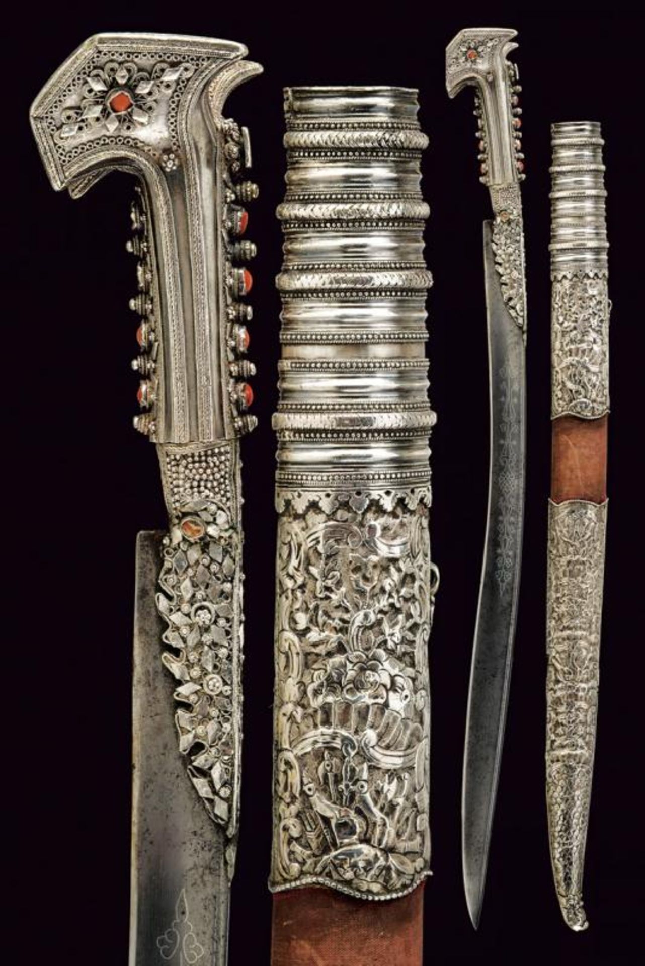 An exceptional silver mounted yatagan