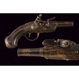 A travel flintlock pistol