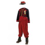 A uniform of an Indiana zouave officer