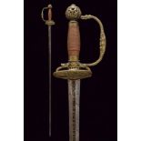 A small sword with blade inscription 'REAL BATTAGLIONE'