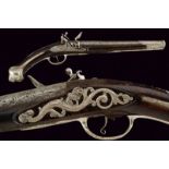 A silver mounted flintlock pistol