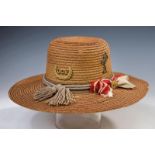 A United Confederate Veterans straw hat