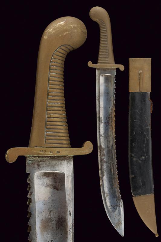 An 1827 model pioneer's short sword with saw back