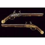 A fine pair of flintlock holster pistols by G. Torsiani