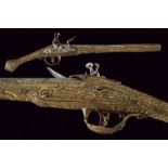 A flintlock pistol