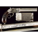 A silver mounted Venditti-Lancusi breech-loading pistol