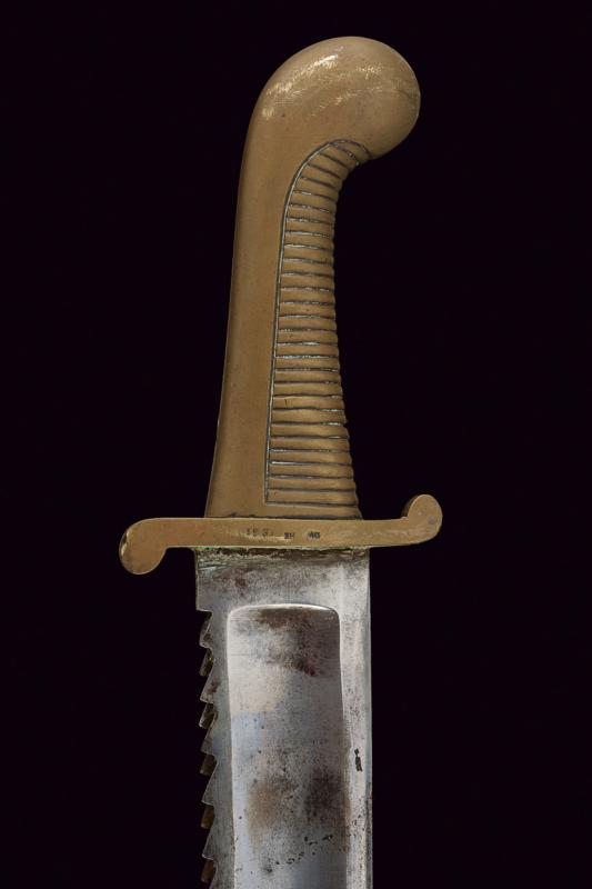 An 1827 model pioneer's short sword with saw back - Image 3 of 6