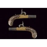 A beautiful pair of percussion pocket pistols by E & W Bond
