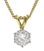 Diamond solitaire pendant of approx 2 carat,