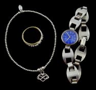 Heika silver bracelet wristwatch stamped 835,