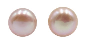 Pair of 9ct gold pearl stud earrings,