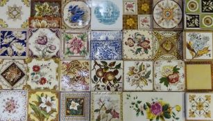 Collection of Victorian, early 20th century and modern dust-pressed tiles,