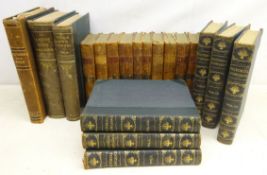 The Works of Dr Jonathan Swift, ten various leather bound volumes, c1766-1779,