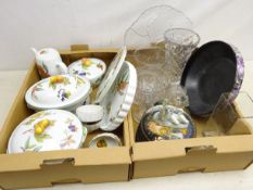 Three Royal Worcester Evesham Vale lidded tureens and matching kitchewares, Nao geese group,