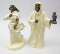 Two Minton porcelain and bronze figures: The Sheikh and Sea breezes,