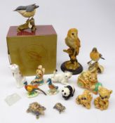 Beswick Panda, Mallard and Pheasant, Country Artists 'Nuthatch with Hazelnuts',