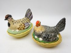 Two 19th/ early 20th century Hen on Nest tureens,