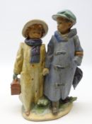 Large Lladro Gres group 'Off To School' H27cm Condition Report <a href='//www.