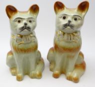 Matched pair Scottish Bo'ness pottery Cats,