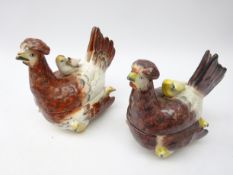 Two 19th century Staffordshire Hen & Chick tureens,