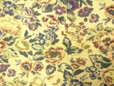 Bolt of floral pattern upholstery material, approx. 12 x 1.