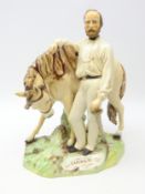 Large Staffordshire type equestrian figure of Giuseppe Garibaldi,