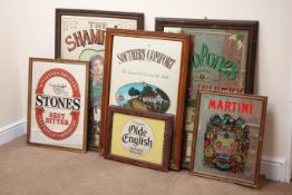 A quantity of advertising pub mirrors (6) Condition Report <a href='//www.