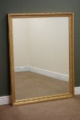 Large gilt framed bevel edge mirror, W100cm,