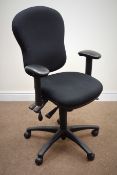 Adjustable office swivel armchair, W67cm Condition Report <a href='//www.