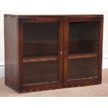 Small early 20th century mahogany table top display cabinet,