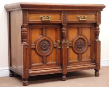 Edwardian oak sideboard,