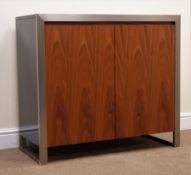 Dwell Furniture Nova walnut and black gloss cabinet,