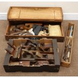 Vintage carpenters pine tool box (W79cm, H18cm,